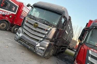 二手福田 欧曼EST 基本型 520马力 8X4 9.56米AMT自动挡仓栅式载货车(国六) 前四后八 康明斯二手载货车 黄牌