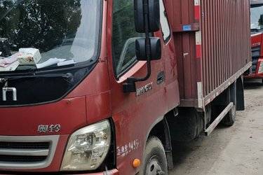 二手福田 奥铃CTX中卡 156马力 4X2 5.2米排半厢式载货车(国五) 单桥 重庆康明斯二手载货车 黄牌