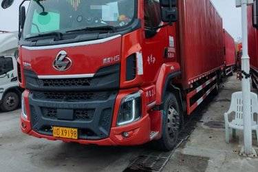 二手东风柳汽 乘龙H5中卡 240马力 6X2 9.6米厢式载货车(国五) 前四后四 东风二手载货车 黄牌图片