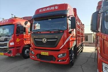 二手东风商用车 天锦KR PLUS 舒适版 290马力 4X2 6.8米仓栅式载货车(国六)(高顶双卧)(国六) 单桥 东风康明斯二手载货车 黄牌