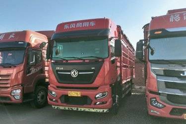 二手东风商用车 天锦KR PLUS 300马力 4X2 6.8米仓栅式载货车(国六) 单桥 雷诺二手载货车 黄牌图片