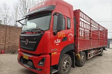 二手东风商用车 天龙KL重卡 居家版 300马力 6X2 9.6米仓栅式载货车(国六) 前四后四 雷诺二手载货车 黄牌