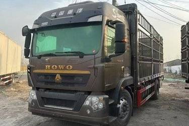 二手中国重汽 HOWO TX 270马力 4X2 6.75米排半仓栅式载货车(国六) 单桥 曼二手载货车 黄牌图片