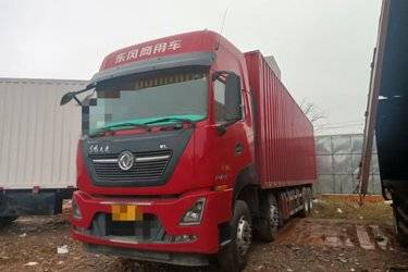 二手东风商用车 天龙KL重卡 居家版 465马力 8X4 9.6米厢式载货车(国六) 前四后八 康明斯二手载货车 黄牌图片