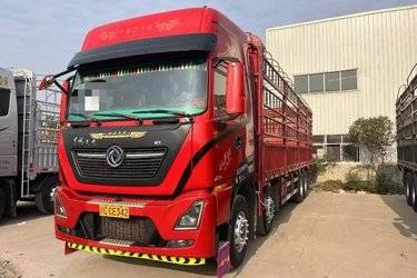 二手东风商用车 天龙KL重卡 465马力 8X4 9.4米仓栅式载货车(国五) 前四后八 雷诺二手载货车 黄牌