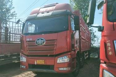 二手一汽解放 新J6P重卡 320马力 6X2 9.65米仓栅式载货车(国六) 前四后四 锡柴二手载货车 黄牌