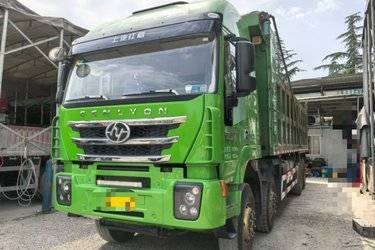 二手上汽红岩 杰狮C500重卡 重载版 560马力 8X4 8.6米自卸车(国五) 前四后八 上菲红二手自卸车 黄牌
