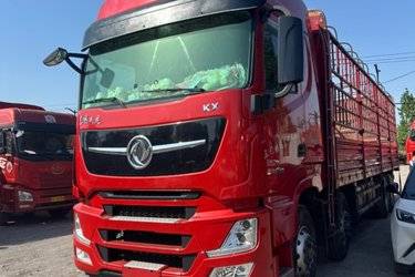 二手东风商用车 天龙重卡 465马力 8X4 9.6米仓栅式载货车(国六) 前四后八 东风康明斯二手载货车 黄牌