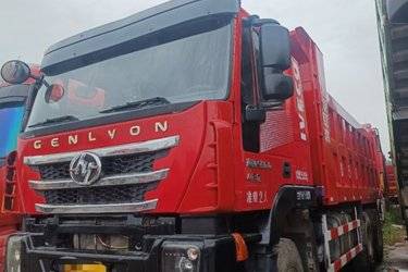 二手上汽红岩 杰狮C500重卡 重载版 430马力 6X4 6米自卸车(国五) 后八轮 上菲红二手自卸车 黄牌