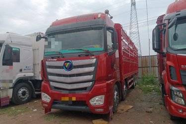 二手福田 欧曼EST 6系重卡 430马力 8X4 9.45米仓栅式载货车(459后桥)(国五) 前四后八 福田康明斯二手载货车 黄牌