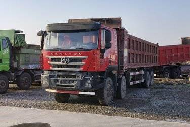 二手上汽红岩 杰狮C500重卡 重载版 390马力 8X4 7.8米自卸车(国五) 前四后八 上柴二手自卸车 黄牌