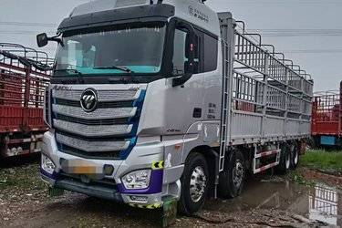 二手福田 欧曼EST 6系重卡 西南版 460马力 8X4 9.45米仓栅式载货车(国五) 前四后八 福田康明斯二手载货车 黄牌