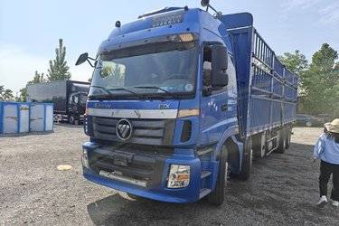 二手福田 欧曼ETX 6系重卡 360马力 8X4 9.53米仓栅式载货车(国五) 前四后八 福田康明斯二手载货车 黄牌