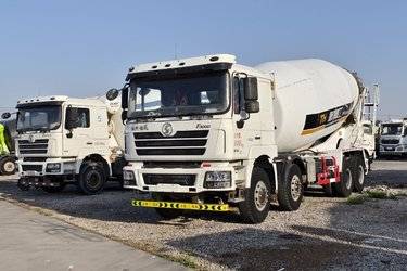 二手陕汽重卡 德龙F3000 385马力 8X4 6.3方混凝土搅拌车(国五) 前四后八 潍柴二手搅拌车图片