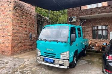 二手庆铃 五十铃100P 120马力 2.065米双排栏板轻卡(后单胎)(国六) 单桥 庆铃五十铃二手载货车 蓝牌