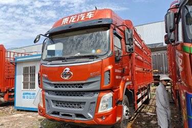 二手东风柳汽 乘龙H5中卡 220马力 4X2 6.8米仓栅式载货车(国五) 单桥 玉柴二手载货车 黄牌
