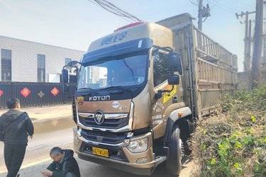 二手福田 奥铃大黄蜂 220马力 6.8米排半仓栅式载货车(国五) 单桥 云内动力二手载货车 黄牌