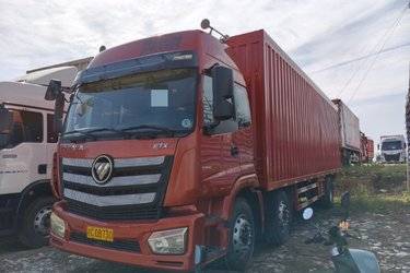 二手福田 欧曼新ETX 6系重卡 245马力 6X2 9.53米厢式载货车(国五) 前四后四 福田康明斯二手载货车 黄牌图片