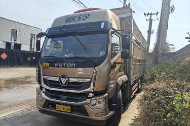 二手福田 奥铃大黄蜂 220马力 6.8米排半仓栅式载货车(国五) 单桥 云内动力二手载货车 黄牌