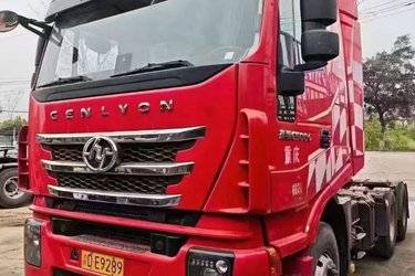 二手上汽红岩 杰狮C500重卡 560马力 6X4牵引车(国五) 双驱 上菲红二手牵引车 黄牌图片