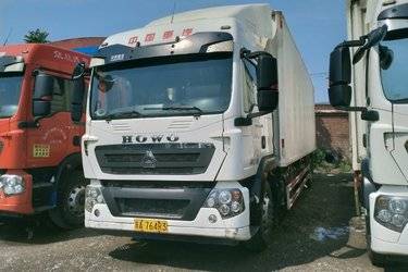 二手中国重汽 HOWO TX 245马力 4X2 9.6米厢式载货车(国六) 单桥 曼二手载货车 黄牌