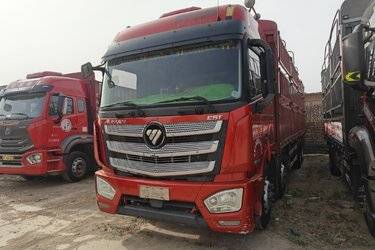 二手福田 欧曼EST-A 6系重卡 430马力 8X4 9.6米仓栅式载货车(国五) 前四后八 福田康明斯二手载货车 黄牌