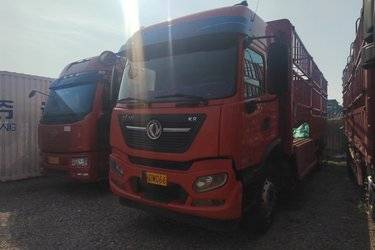 二手东风商用车 天锦KR 精英版 300马力 6X2 7.7米仓栅式载货车(国六)(高顶双卧)(国六) 前四后四 雷诺二手载货车 黄牌