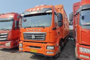 二手中国重汽 汕德卡SITRAK G5重卡 330马力 6X2 9.92米仓栅式载货车(国六) 前四后四 曼二手载货车 黄牌图片