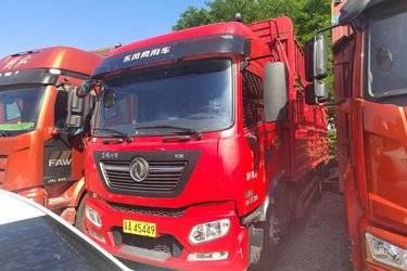 二手东风商用车 天锦KR 精英版 225马力 4X2 6.8米仓栅式载货车(国六) 单桥 雷诺二手载货车 黄牌