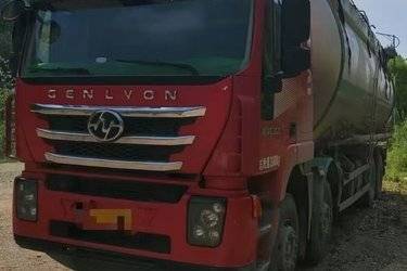 二手粉粒物料运输车 上汽红岩 杰狮  9.6