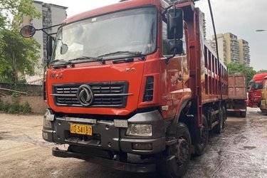二手东风商用车 天龙KC重卡 350马力 8X4 7.6米自卸车(国五) 前四后八 东风二手自卸车 黄牌图片