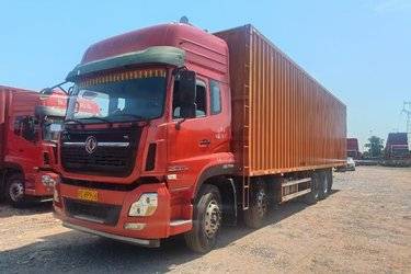 二手东风商用车 天龙VL重卡 292马力 6X2 9.6米厢式载货车(国五) 前四后四 东风康明斯二手载货车 黄牌