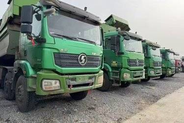 二手陕汽重卡 德龙新M3000 350马力 8X4 6.5米自卸车(国五) 前四后八 潍柴二手自卸车 黄牌图片