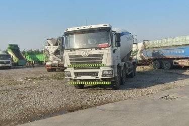 二手陕汽重卡 德龙F3000 385马力 8X4 6.3方混凝土搅拌车(国五) 前四后八 潍柴二手搅拌车