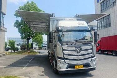 二手福田 欧曼行星 240马力 4X2 9.8米翼开启厢式载货车(国六) 单桥 康明斯二手载货车 黄牌