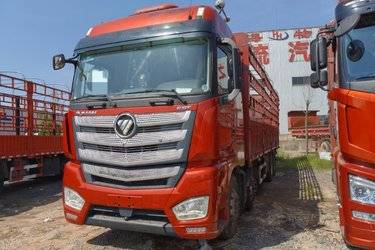 二手福田 欧曼EST 6系重卡 穿越版 460马力 8X4 9.6米仓栅式载货车(国五) 前四后八 福田康明斯二手载货车 黄牌