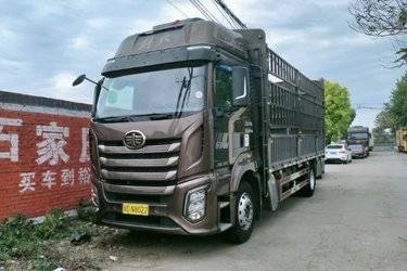 二手一汽解放 J6G 领航版 320马力 6X2 6.8米仓栅式载货车(国六) 前四后四 锡柴二手载货车 黄牌