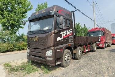 二手青岛解放 JH6重卡 290马力 6X2 9.5米栏板载货车(国五) 前四后四 锡柴二手载货车 黄牌
