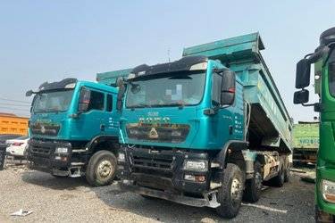 二手中国重汽 HOWO TX重卡 460马力 8X4 6.8米自卸车(国六) 前四后八 曼二手自卸车 黄牌