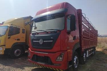 二手东风商用车 天龙KL重卡 465马力 8X4 9.4米仓栅式载货车(国五) 前四后八 雷诺二手载货车 黄牌