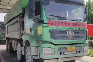 二手陕汽重卡 德龙新M3000 375马力 8X4 6.5米自卸车(国五) 前四后八 潍柴二手自卸车 黄牌