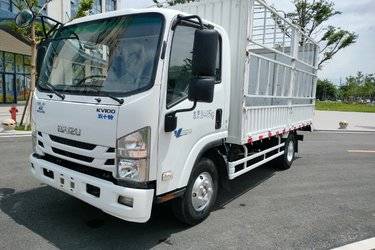 二手江铃 凯运蓝鲸 重载型豪华款 129马力 4.045米单排仓栅式轻卡(国五) 单桥 庆铃五十铃二手载货车 蓝牌图片
