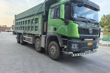二手陕汽重卡 德龙X5000 公路标准版 460马力 8X4 7.6米LNG自卸车(国六) 前四后八 潍柴二手自卸车 黄牌
