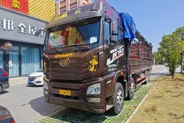 二手青岛解放 JH6重卡 领航版2.0 460马力 8X4 9.5米仓栅式载货车(国五) 前四后八 锡柴二手载货车 黄牌