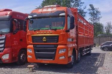 二手中国重汽 汕德卡SITRAK G7S 350马力 6X2 9.6米AMT自动档仓栅式载货车(国六) 前四后四 曼二手载货车 黄牌