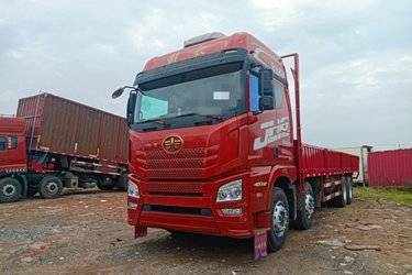 二手青岛解放 JH6重卡 460马力 8X4 9.5米栏板载货车(国五) 前四后八 锡柴二手载货车 黄牌