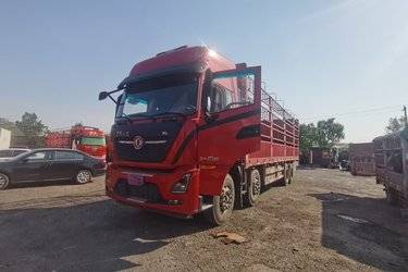 二手东风商用车 天龙KL重卡 居家版 465马力 8X4 9.6米仓栅式载货车(国六) 前四后八 东风二手载货车 黄牌