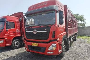 二手东风商用车 天龙重卡 292马力 6X2 9.6米仓栅式载货车(国五) 前四后四 雷诺二手载货车 黄牌