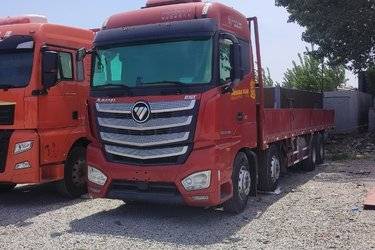 二手福田 欧曼EST 标载版 490马力 8X4 9.53米AMT自动挡栏板载货车(国六) 前四后八 潍柴二手载货车 黄牌