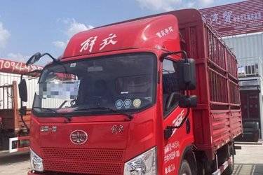 二手解放 J6F 160马力 4.16米单排仓栅式轻卡(国五) 单桥 一汽二手载货车 蓝牌